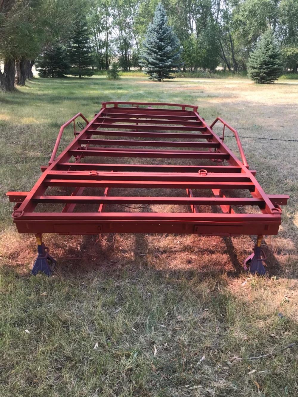 Customer photo of a second trailer frame coated with XionLab rust converter and primer