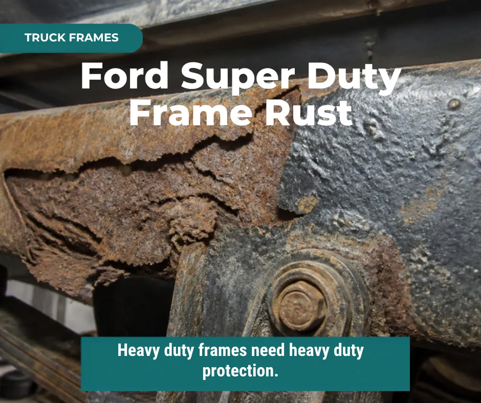 Ford Super Duty frame rust thumbnail showing scale rust on a truck frame rail